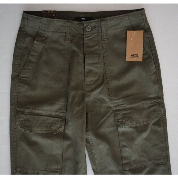 Vans 000F7M Women's Sz 27 Olive Green Arroyo Wide Leg Cargo Pants - Picture 4 of 7